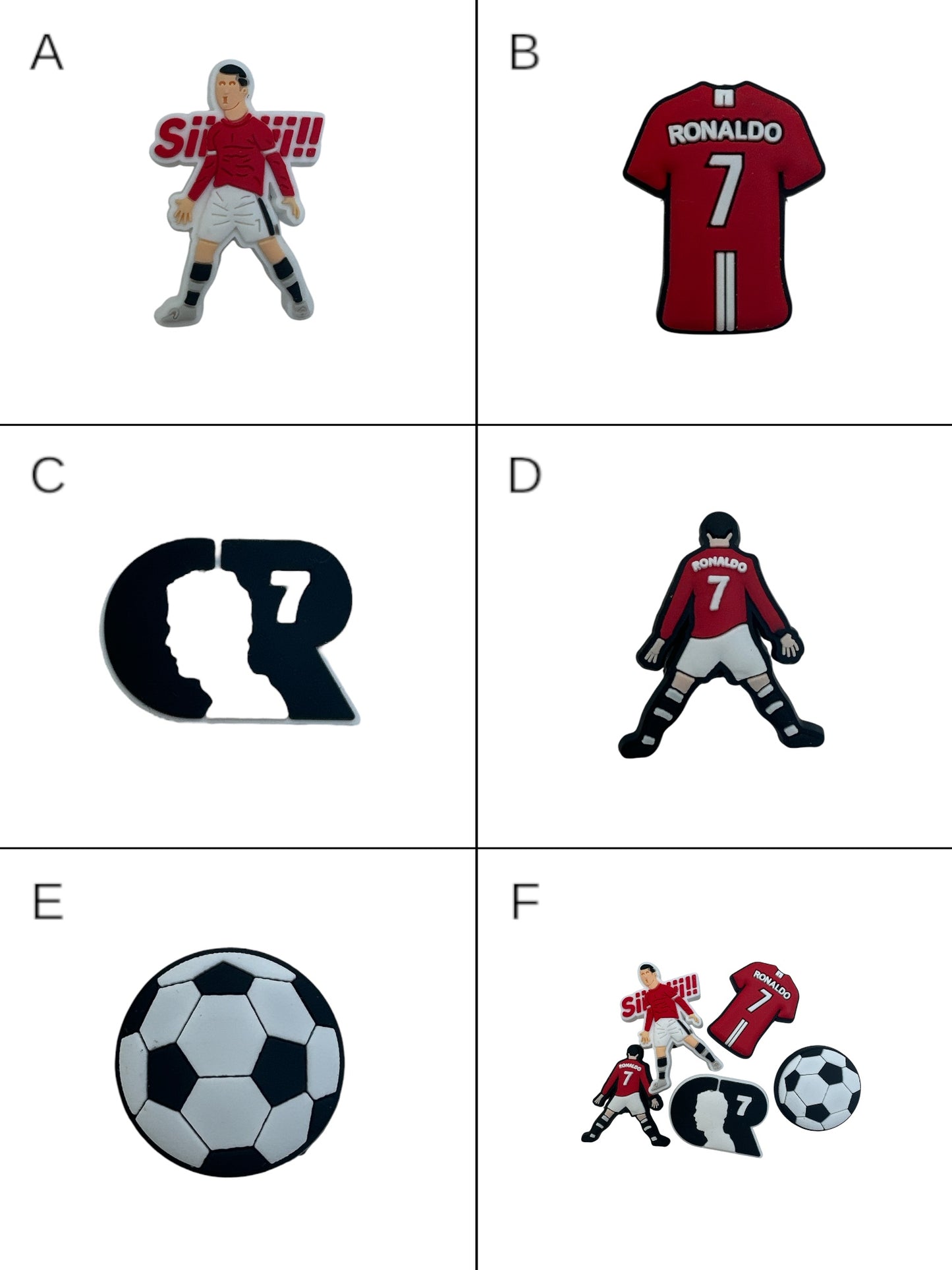 CR7 Ronaldo Football Theme Croc Charms