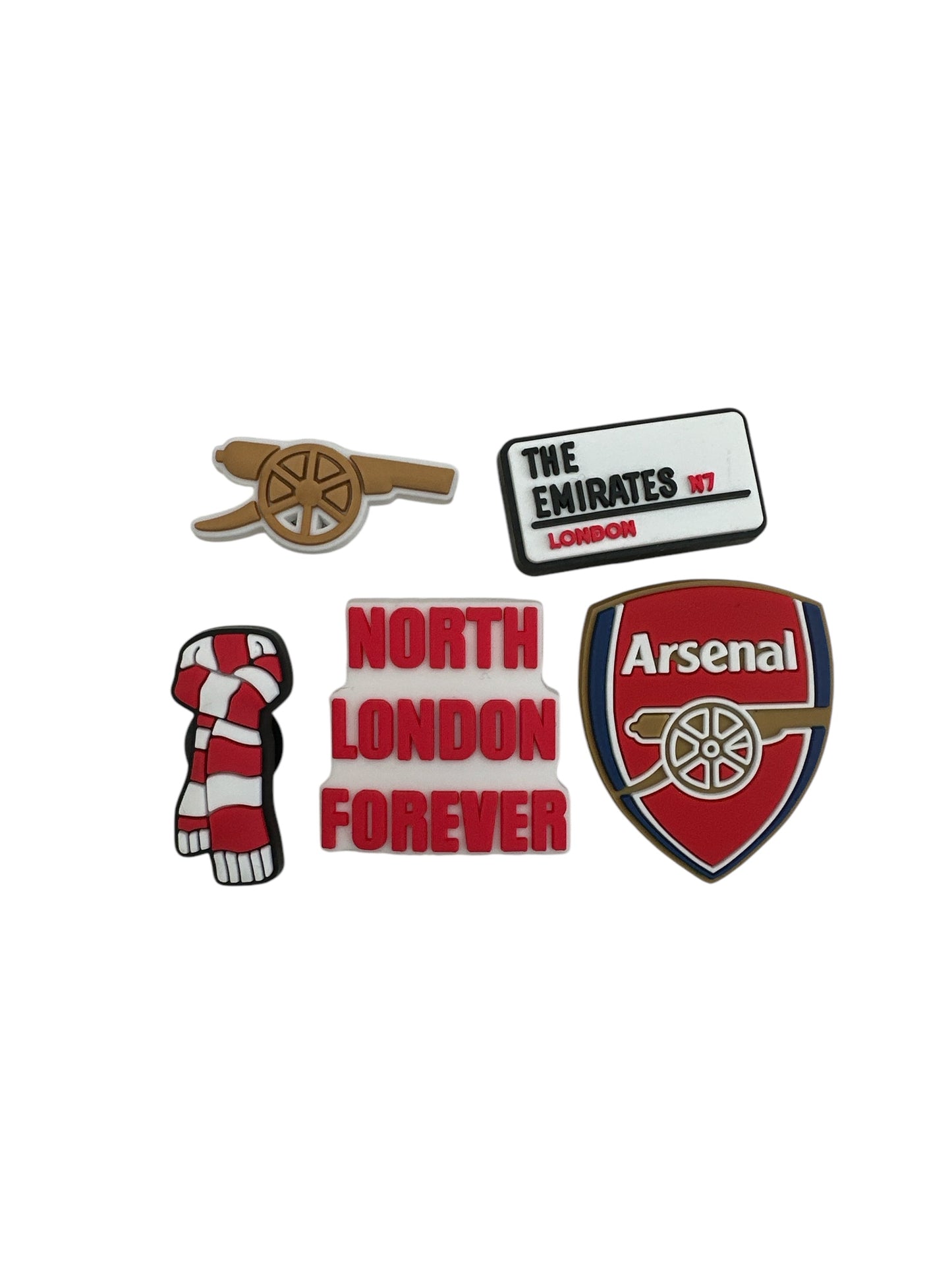 Football Croc Charms - Gift Sign Badge Scarf Banner