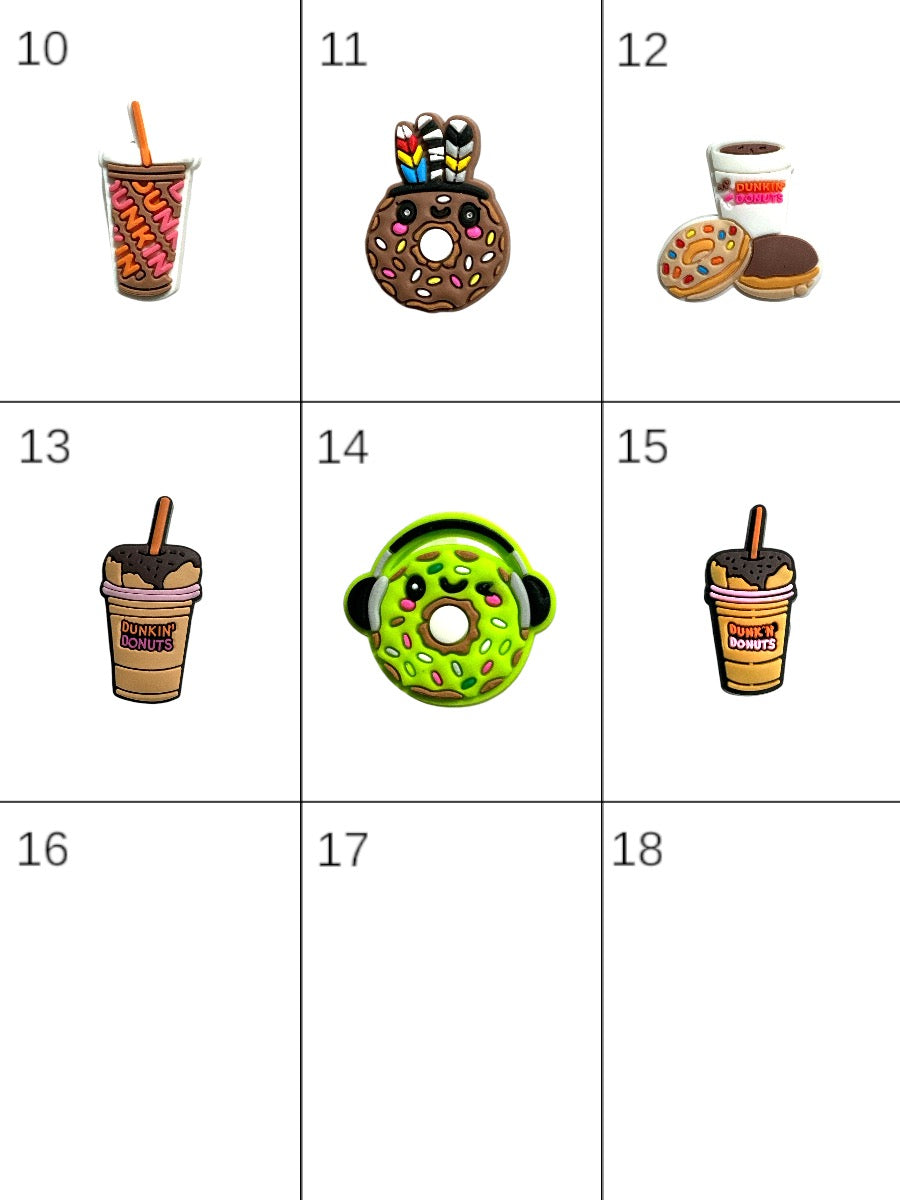 Croc Charms | Donuts Shakes Drinks Snack Food Style Theme Charms