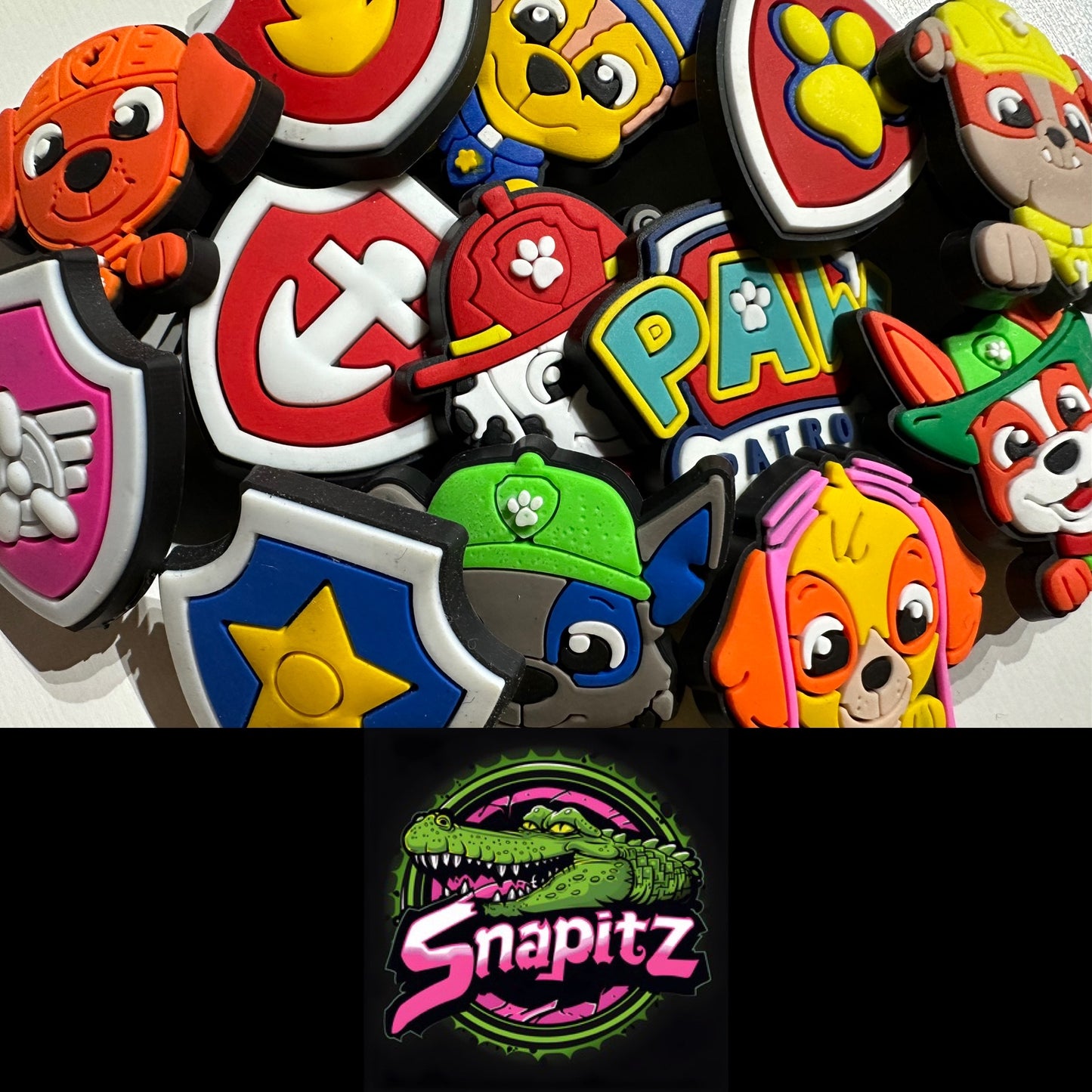 Pup Cartoon Theme Croc Charms