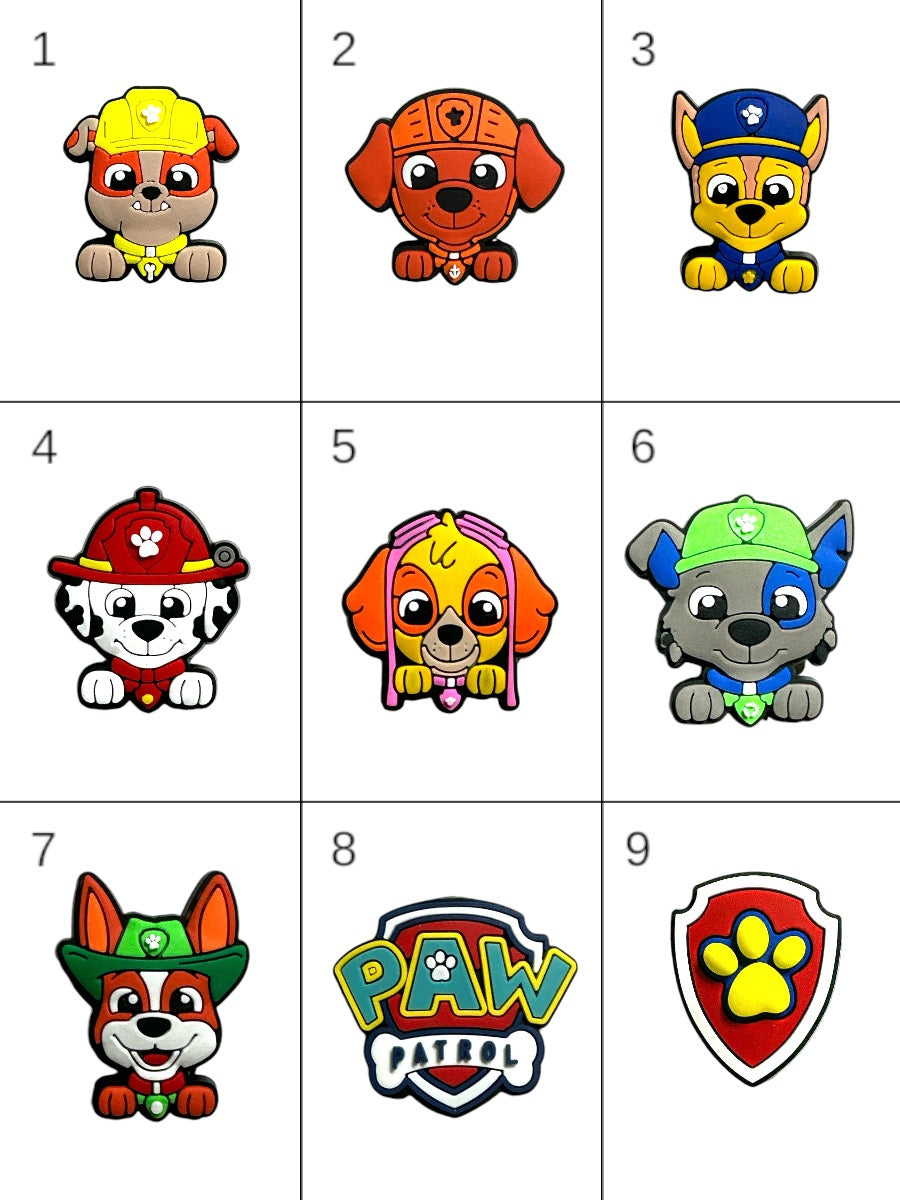 Pup Cartoon Theme Croc Charms