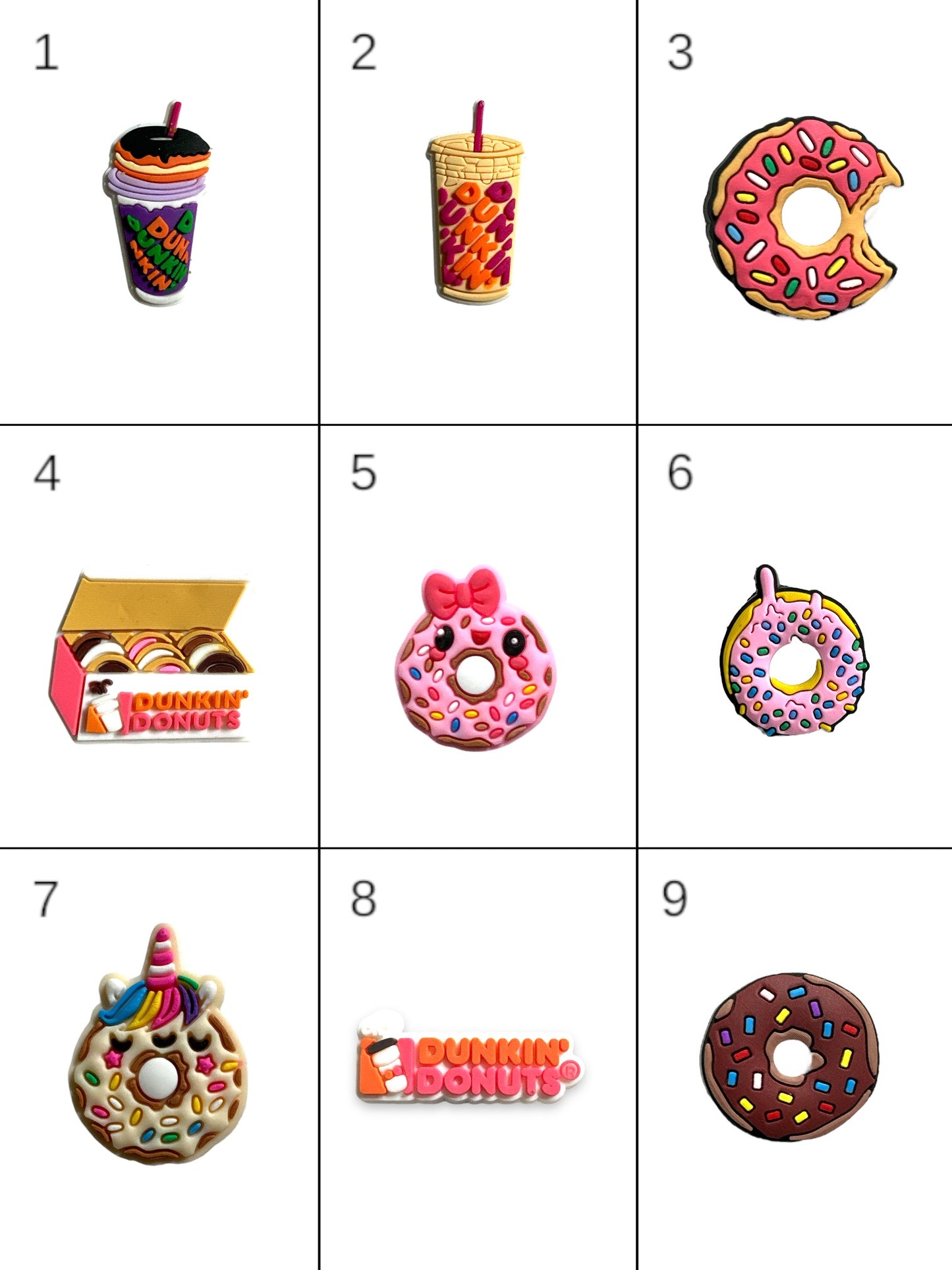 Croc Charms | Donuts Shakes Drinks Snack Food Style Theme Charms
