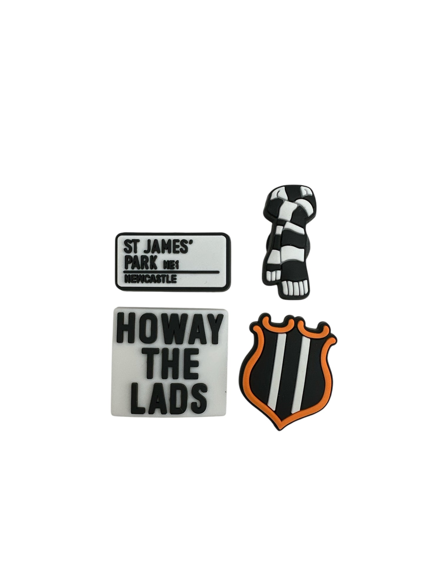 Football Croc Charms - Gift Sign Badge Scarf Banner
