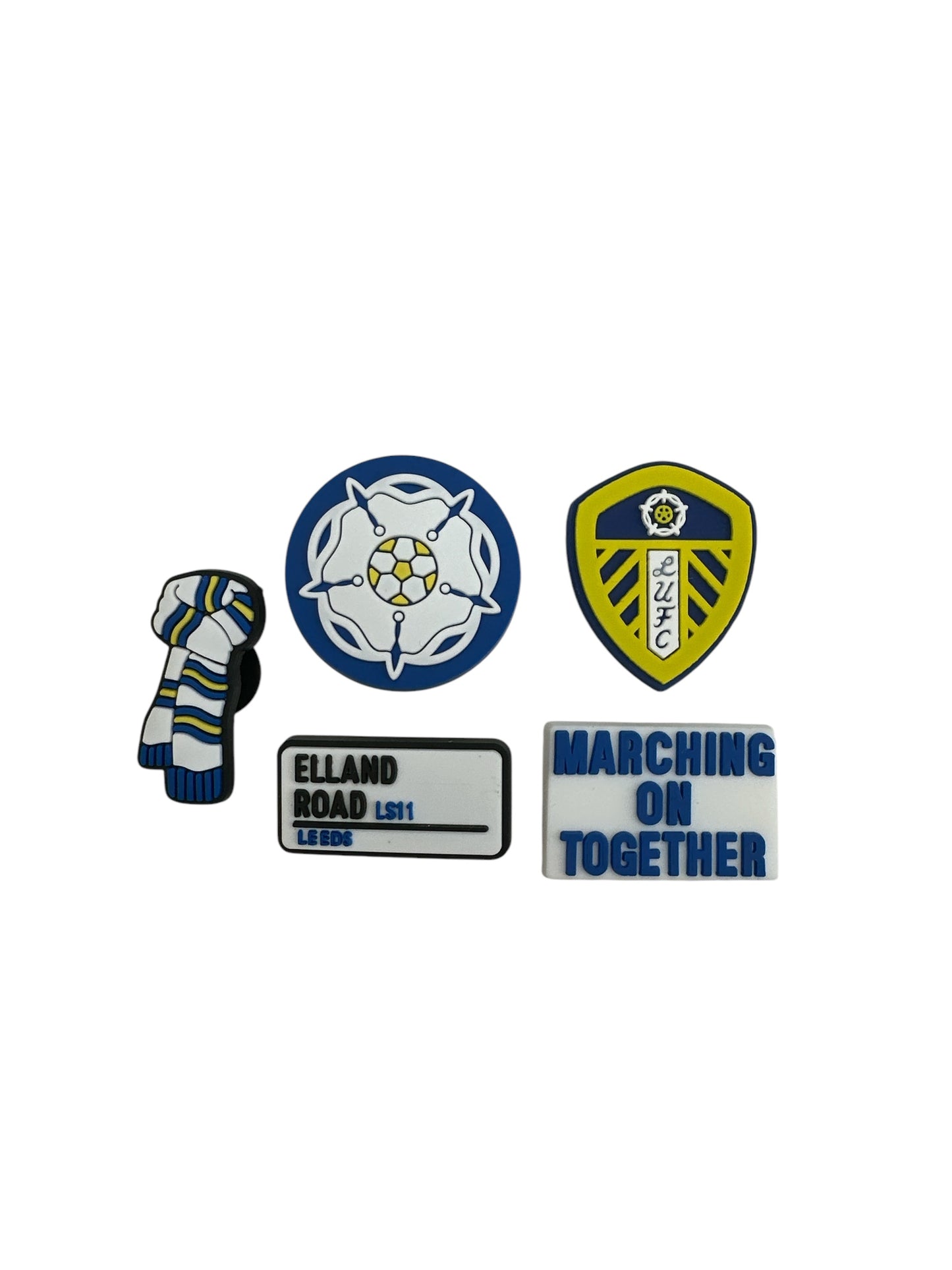 Football Croc Charms - Gift Sign Badge Scarf Banner