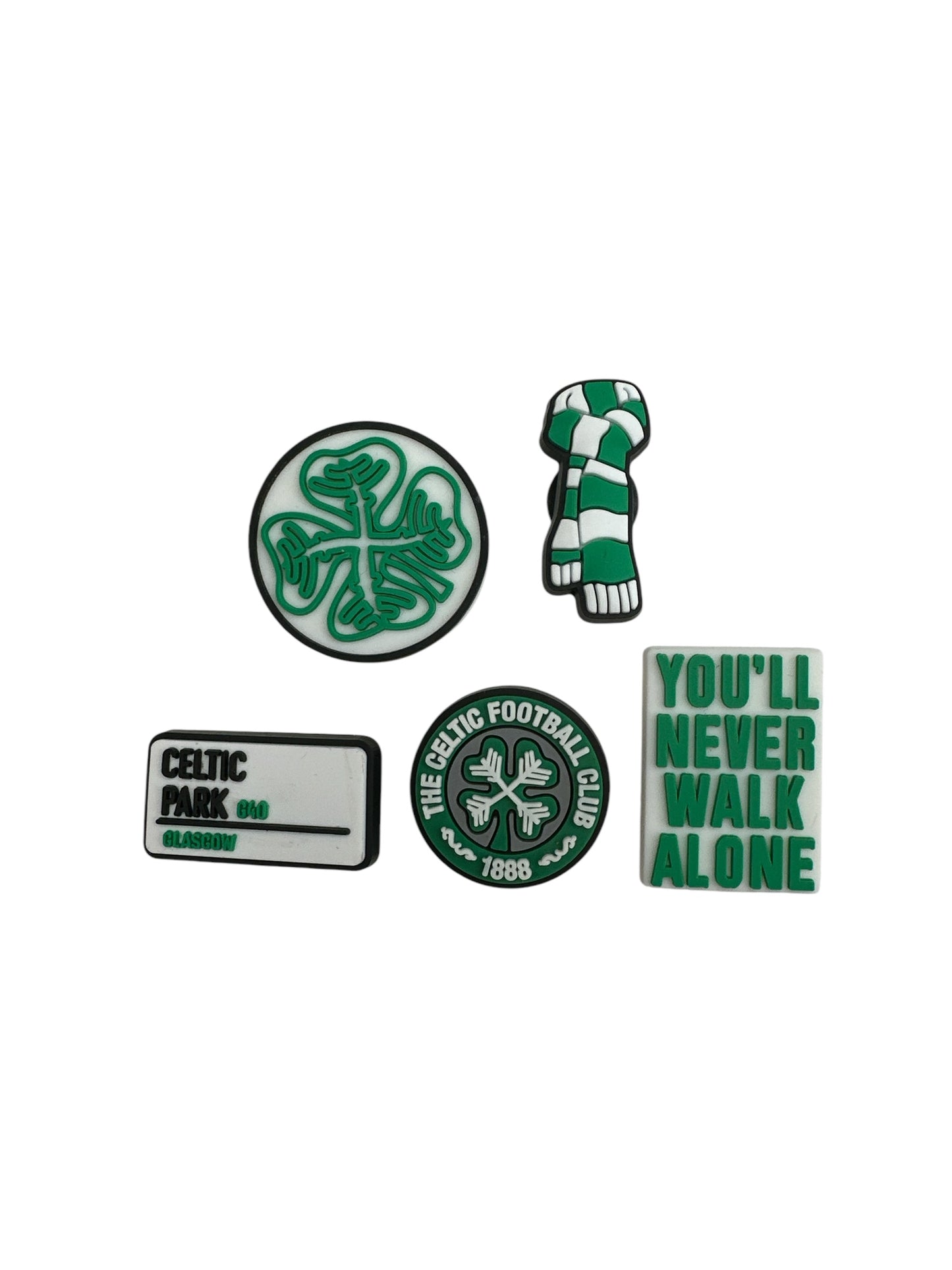 Football Croc Charms - Gift Sign Badge Scarf Banner