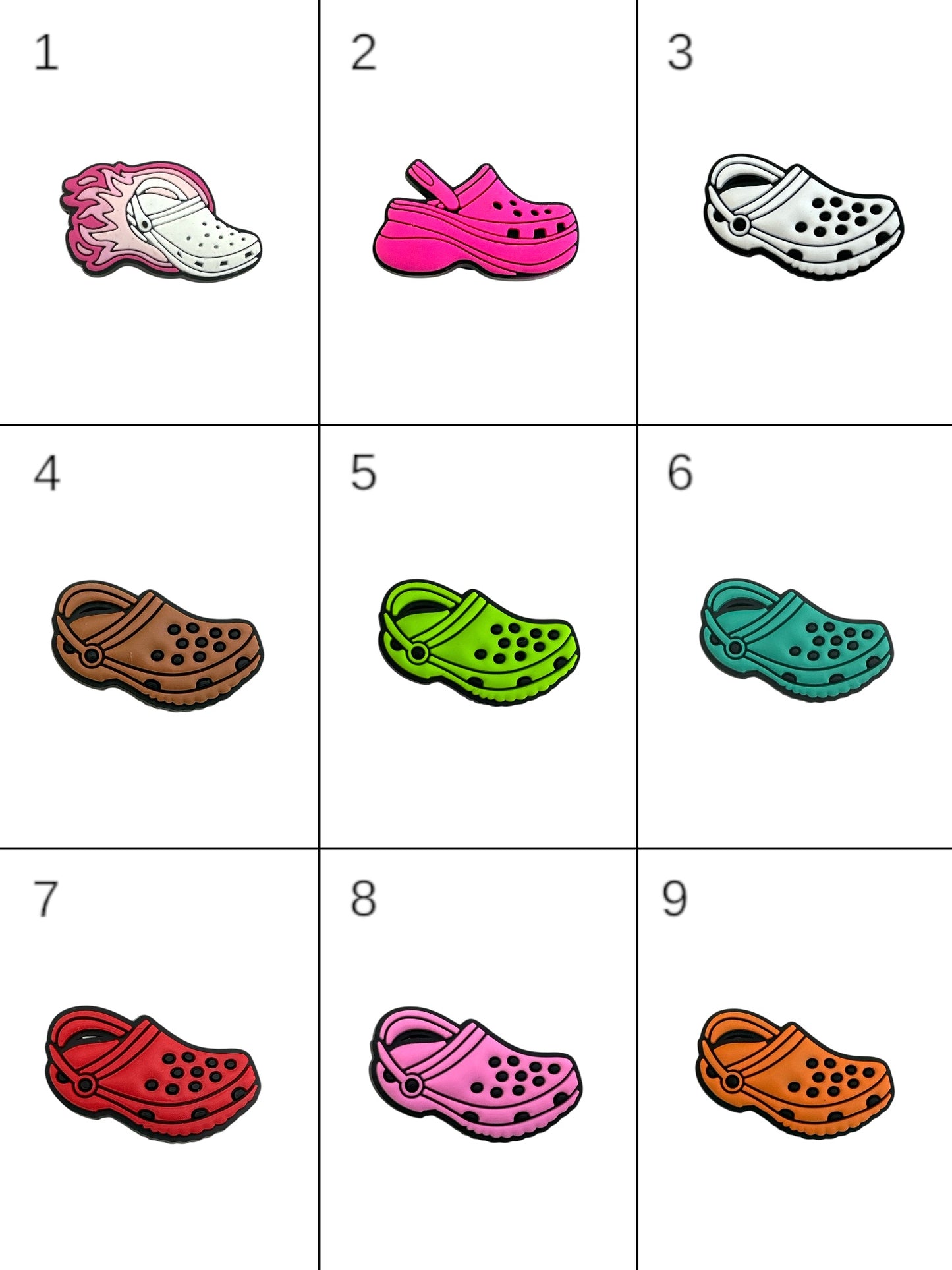 Croc Clog Shoe Style Inspired Croc Charms