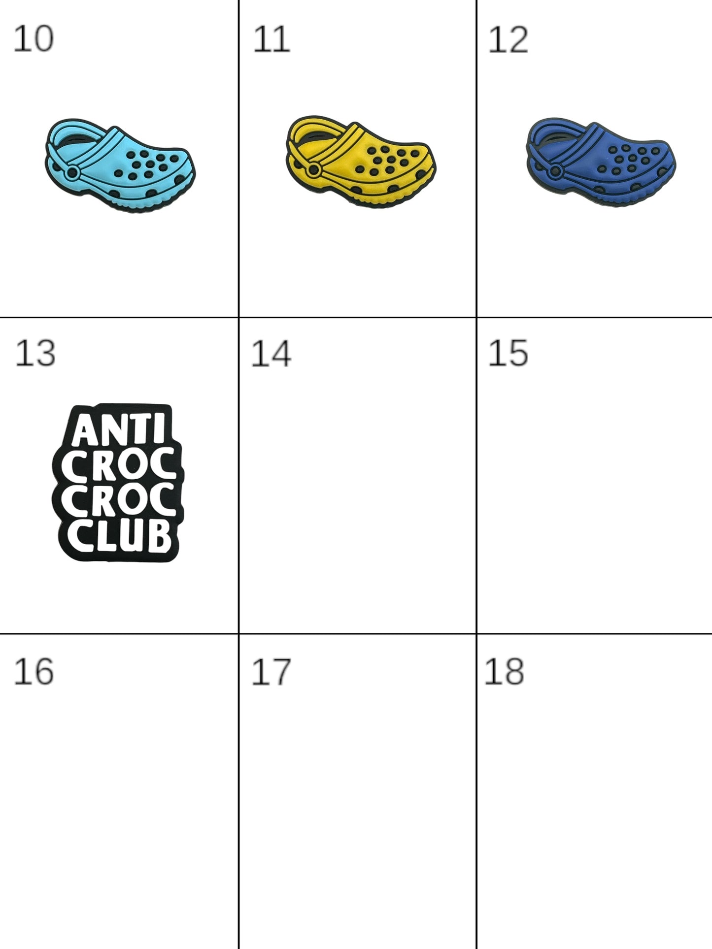 Croc Clog Shoe Style Inspired Croc Charms