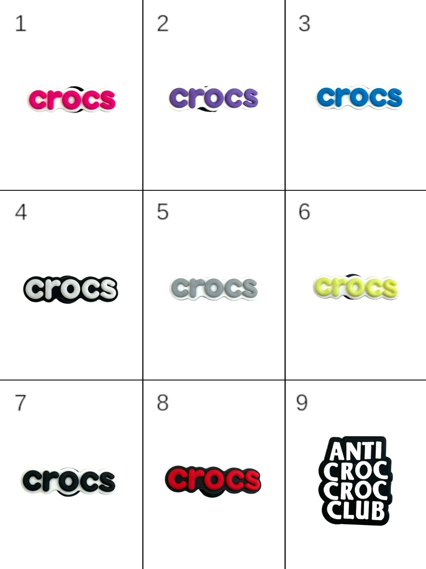 Crocs Sign Style Inspired Croc Charms