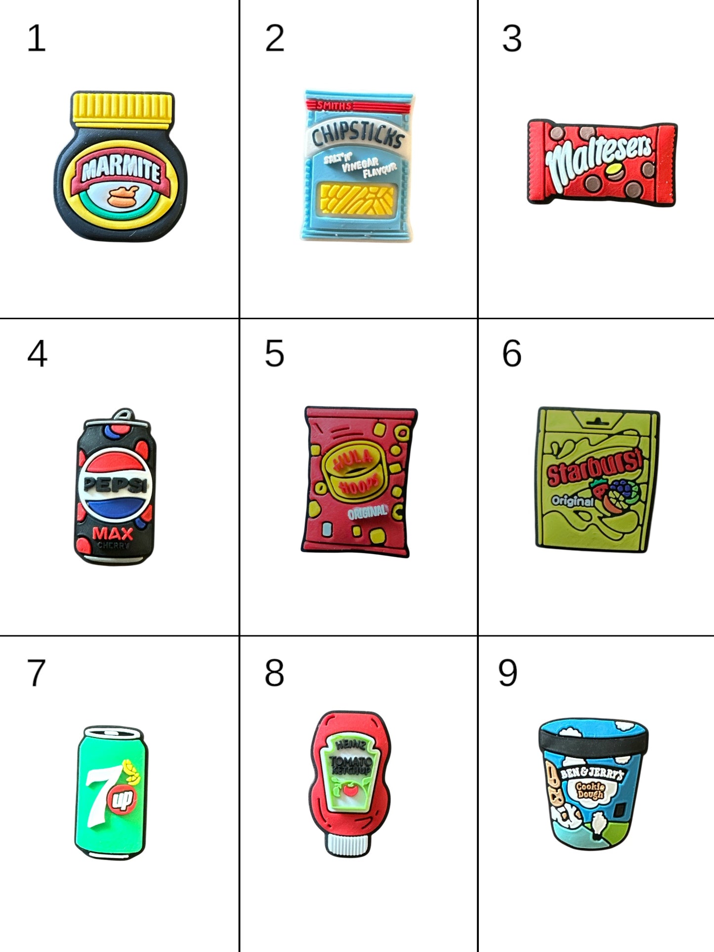 Food Snack Drinks UK Style Theme Croc Charms