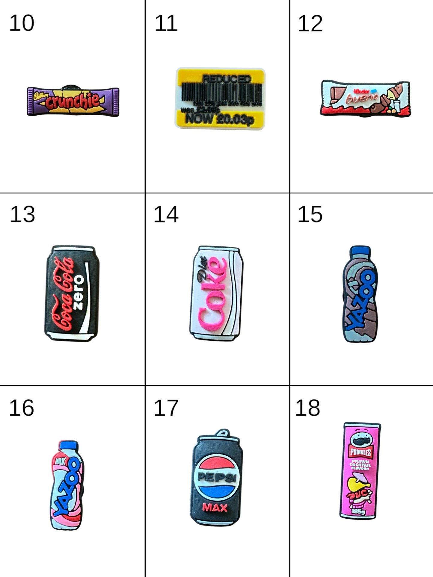 Food Snack Drinks UK Style Theme Croc Charms