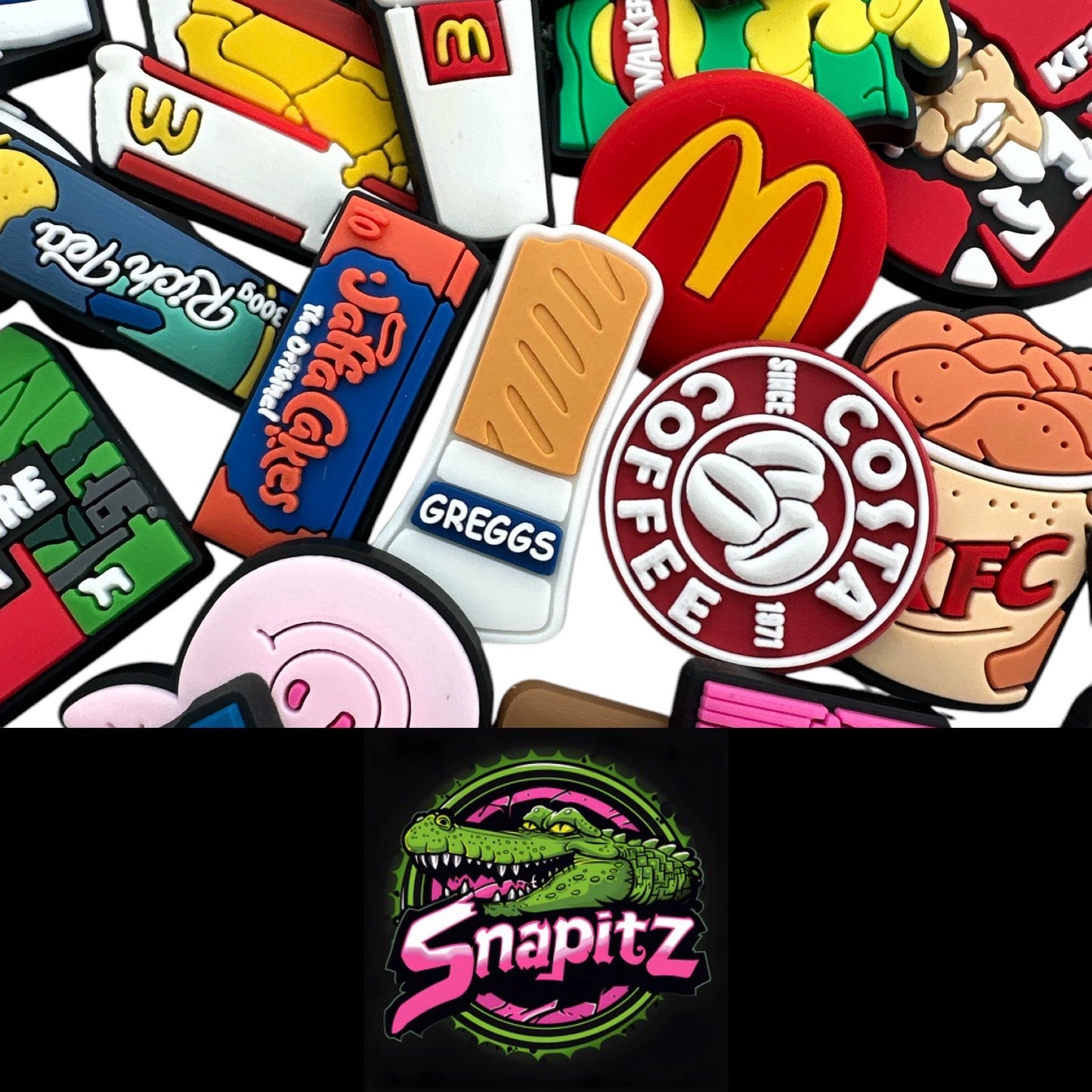 Food Snack UK Style Theme Croc Charms