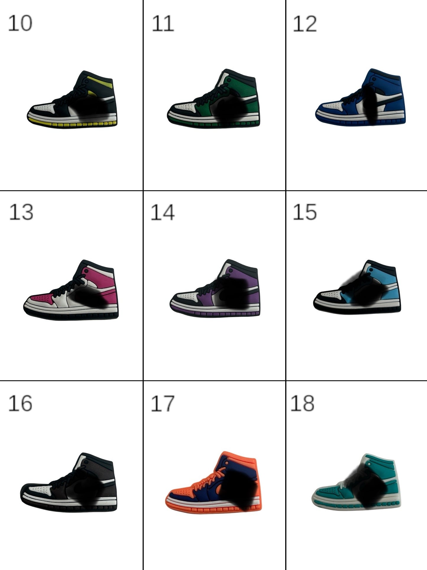 Sports Trainers High Tops Style Shoes Croc Charms
