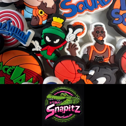 Cartoon TV Space Basketball Croc Charms