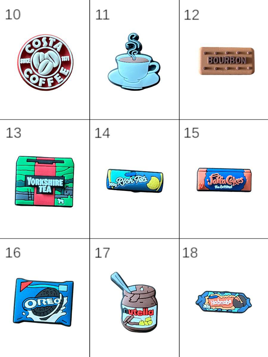 Food Snack UK Style Theme Croc Charms